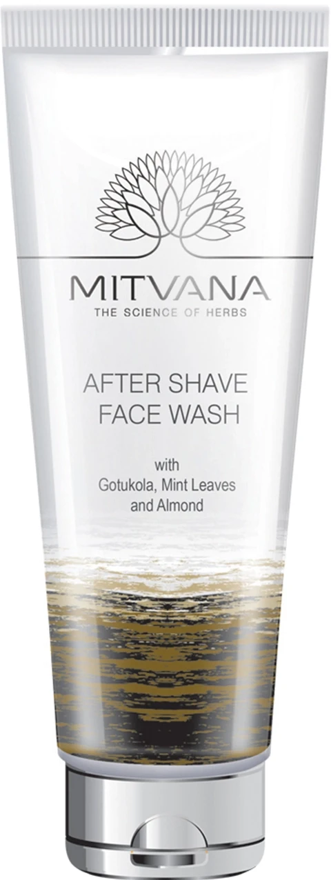 Лосьон для лица после бритья Mitvana After Shave Face Wash with Gotukola Mint Leaves с мятой и миндалем