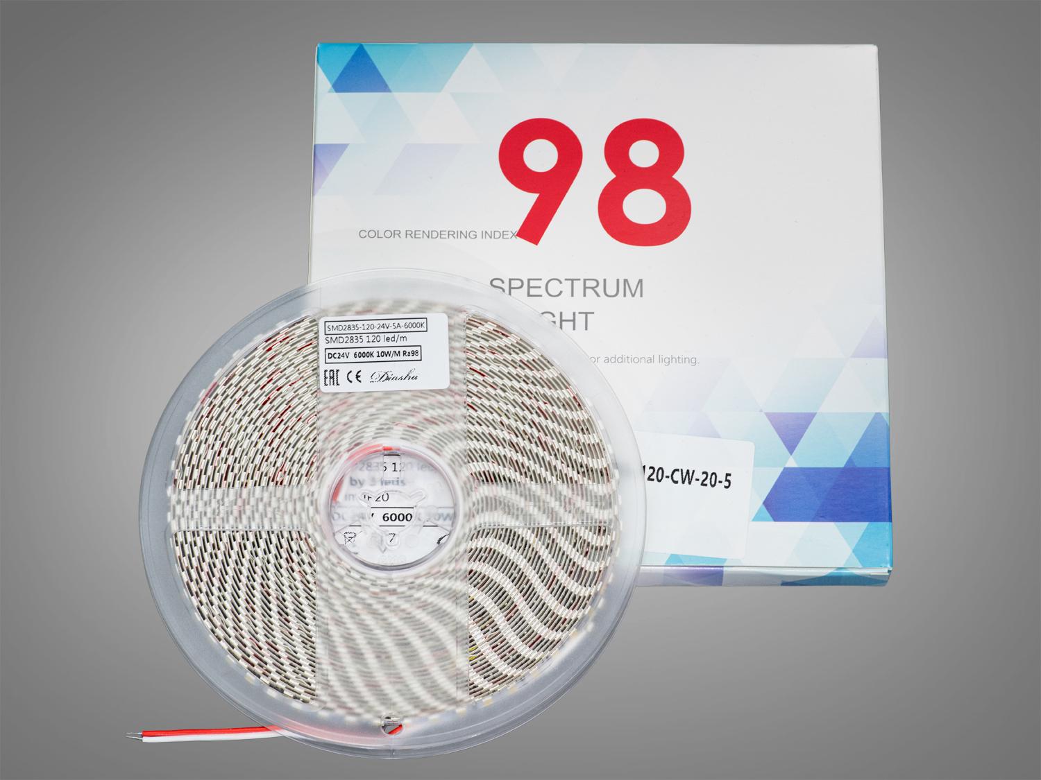 Світлодіодна стрічка 24 В 120 діодів на метр 5 мм Холодний білий (P24-2835-120-CW-20-5) - фото 2 Світлодіодна стрічка 24 В 120 діодів на метр 5 мм Холодний білий (P24-2835-120-CW-20-5) - фото 2