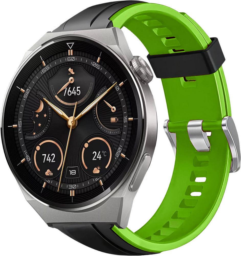 Ремешок Coholl для Huawei Watch GT3 Pro 46 мм Black Green (37331-4A)