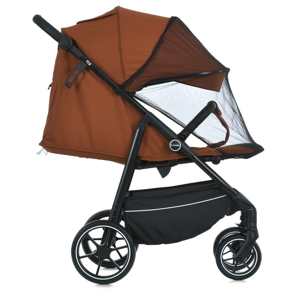 Коляска детская El Camino FIJI Ginger Orange прогулочная с москитной сеткой и чехлом на Оранжевый (ME 1113-2) - фото 4 Коляска детская El Camino FIJI Ginger Orange прогулочная с москитной сеткой и чехлом на Оранжевый (ME 1113-2) - фото 4