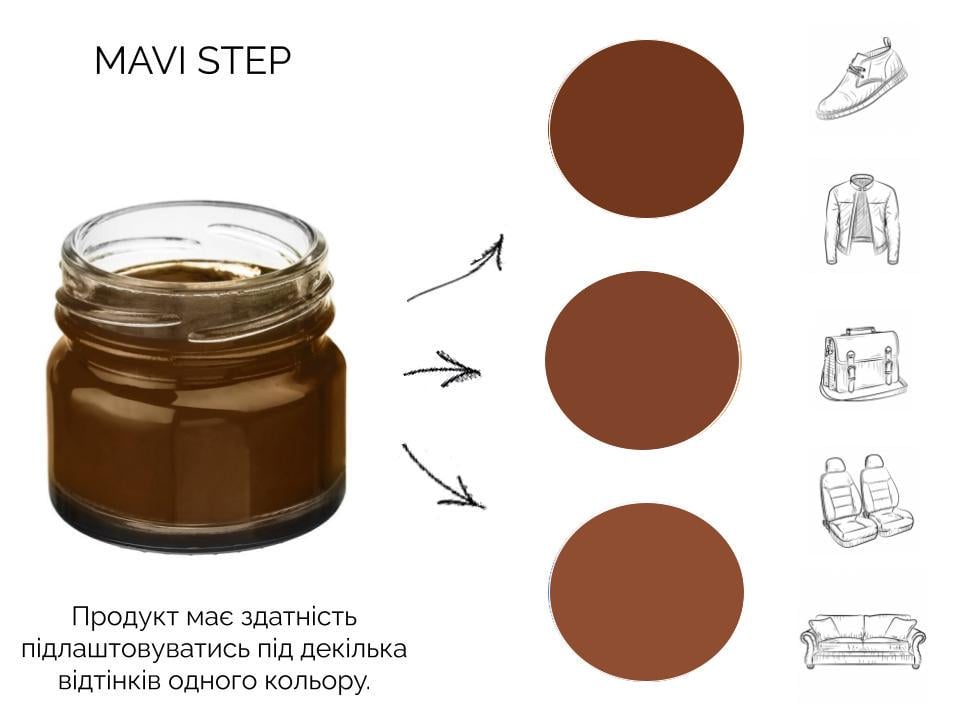 Крем для обуви и кожи Mavi Step Creme de Beaute 25 мл Коричневый (C01/179/025) - фото 3