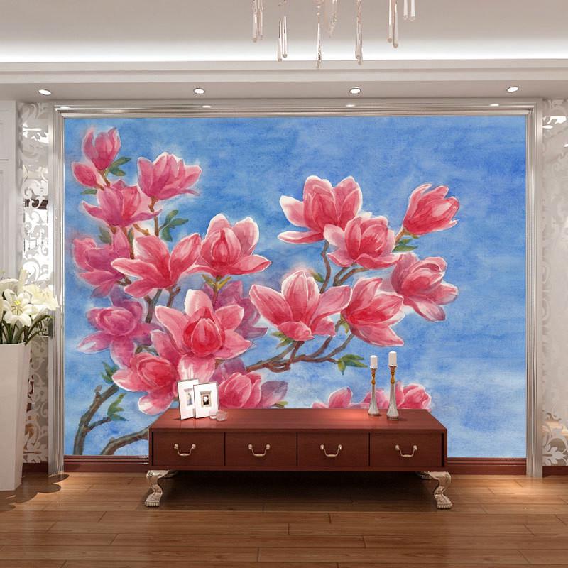 Фотообои 3D флизелиновые цветочные для спальни/зала/кухни Цветущий куст