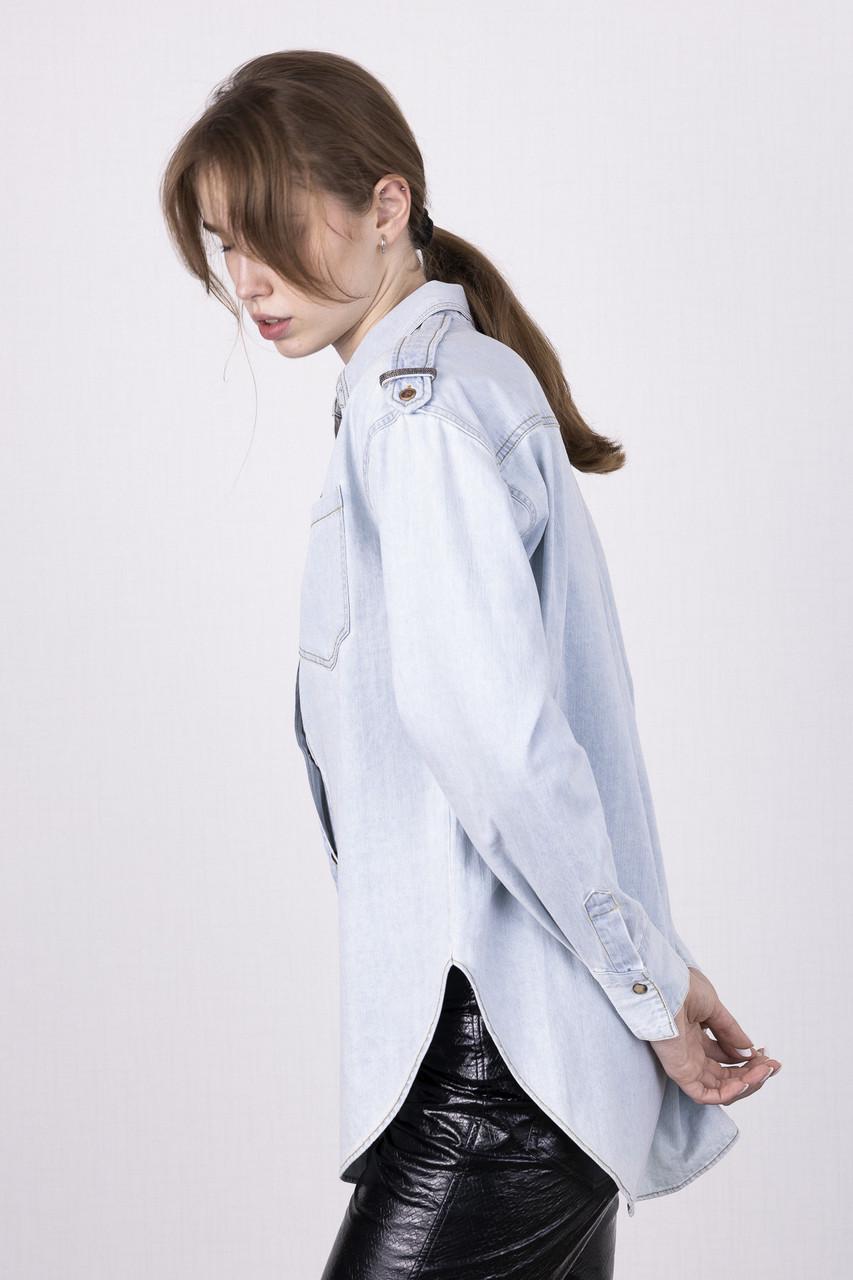 Сорочка жіноча повсякденна Brunello Cucinelli S Блакитний (2797308595) - фото 3 Сорочка жіноча повсякденна Brunello Cucinelli S Блакитний (2797308595) - фото 3