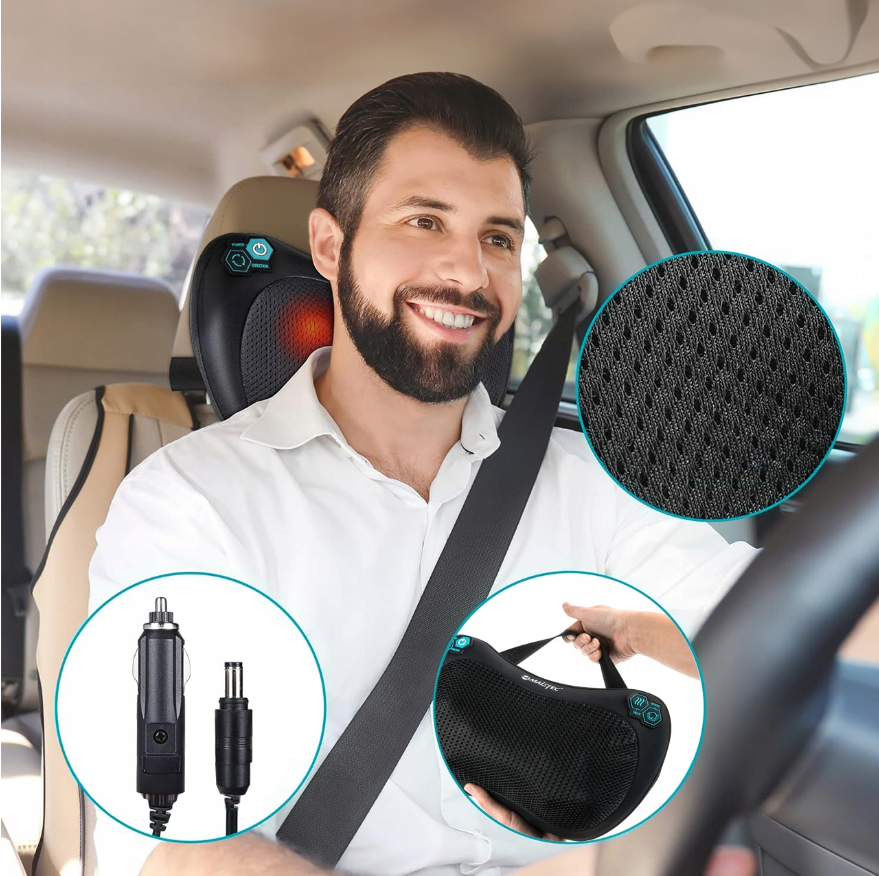 Подушка масажна для шиї/плеч та спини Maltec 30 Вт - фото 3 Подушка масажна для шиї/плеч та спини Maltec 30 Вт - фото 3