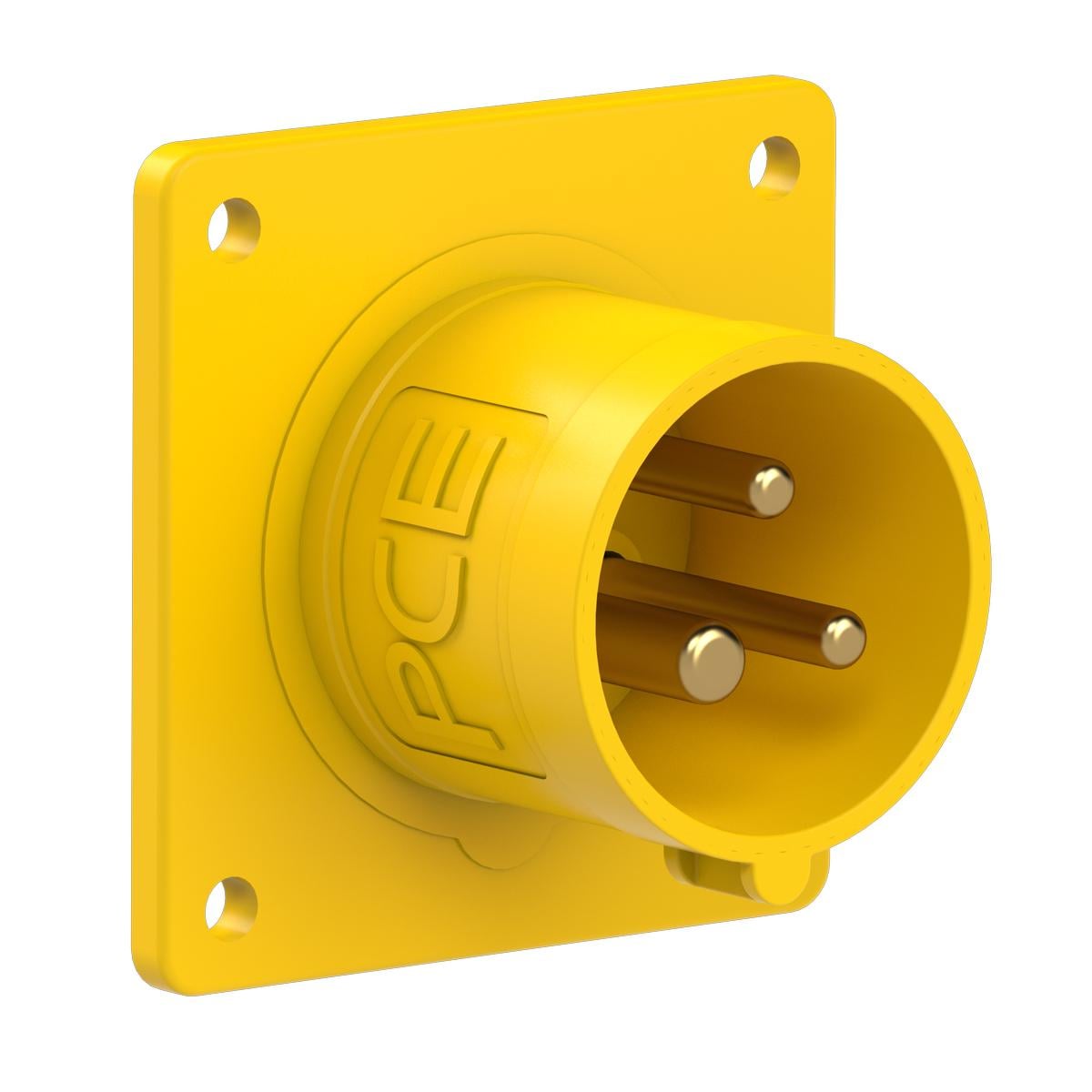 Силова вилка вбудована PCE 1P+N+E IP44 16A 110V (613-4)