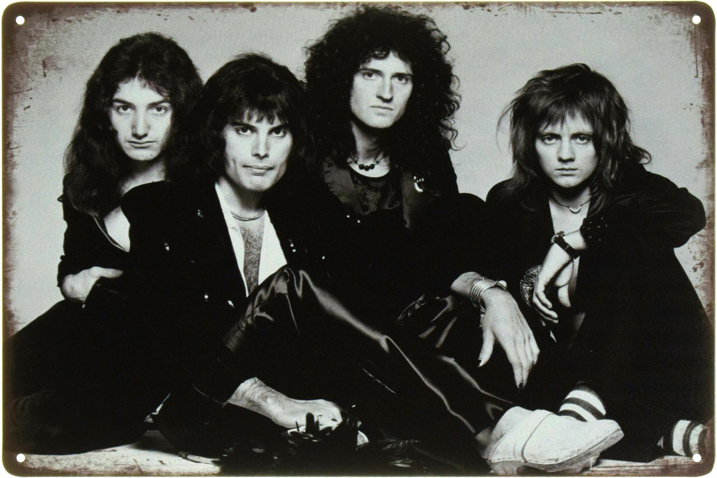 Металлическая табличка Queen Band 20x30 см