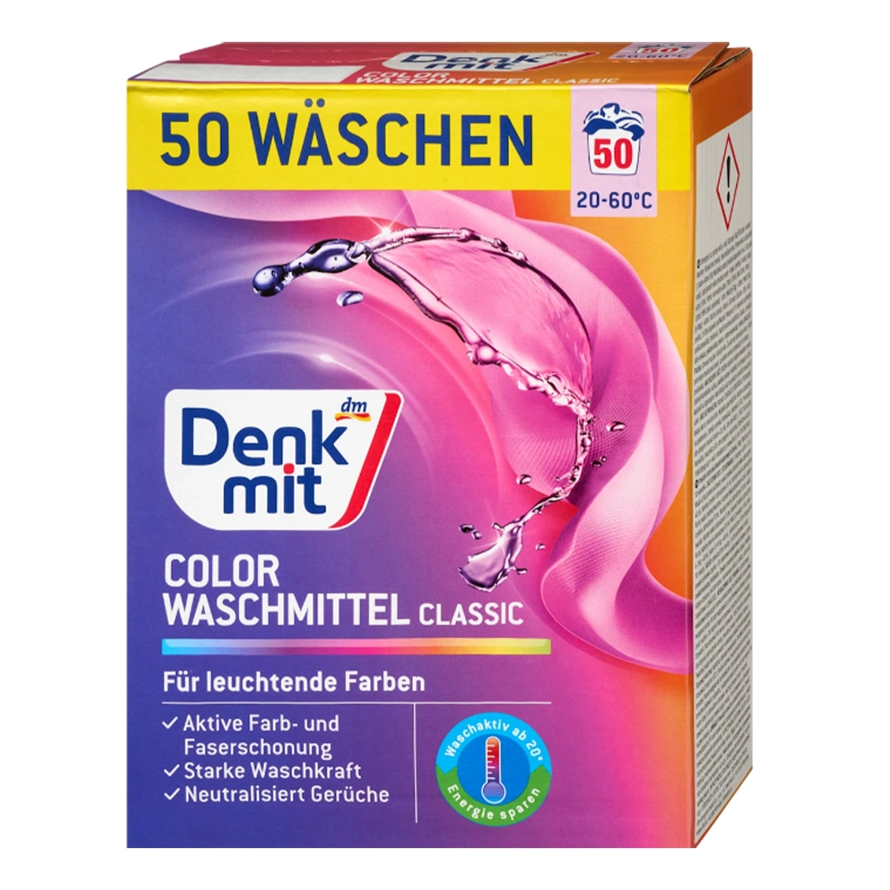 Пральний порошок DenkMit Color Classic для кольорової білизни 3 кг 50 прань (EPI-15102025-734)