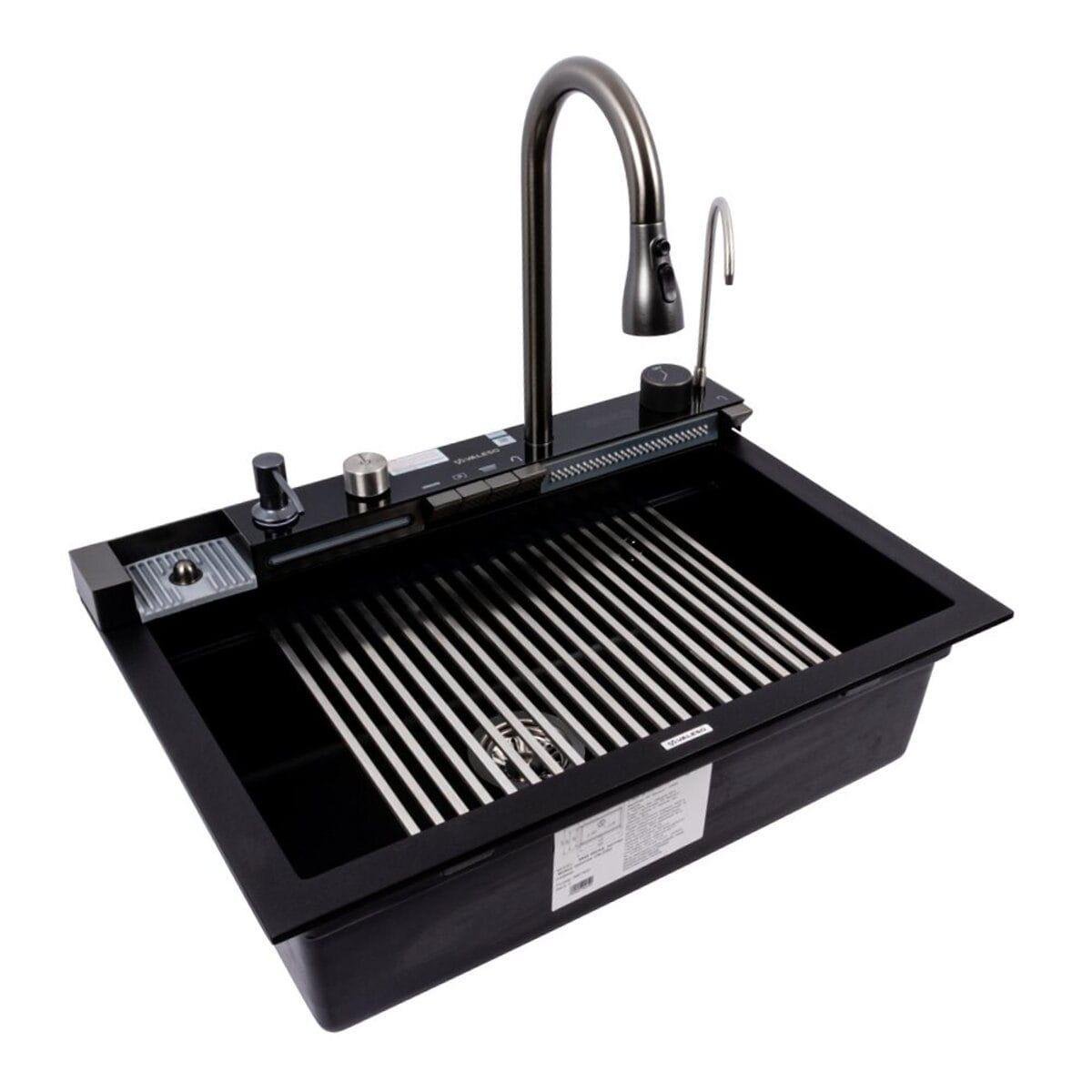 Мойка многофункциональная Valeso Irena 680x460 врезная гранит Черный матовый (PLTM-SP000049352)