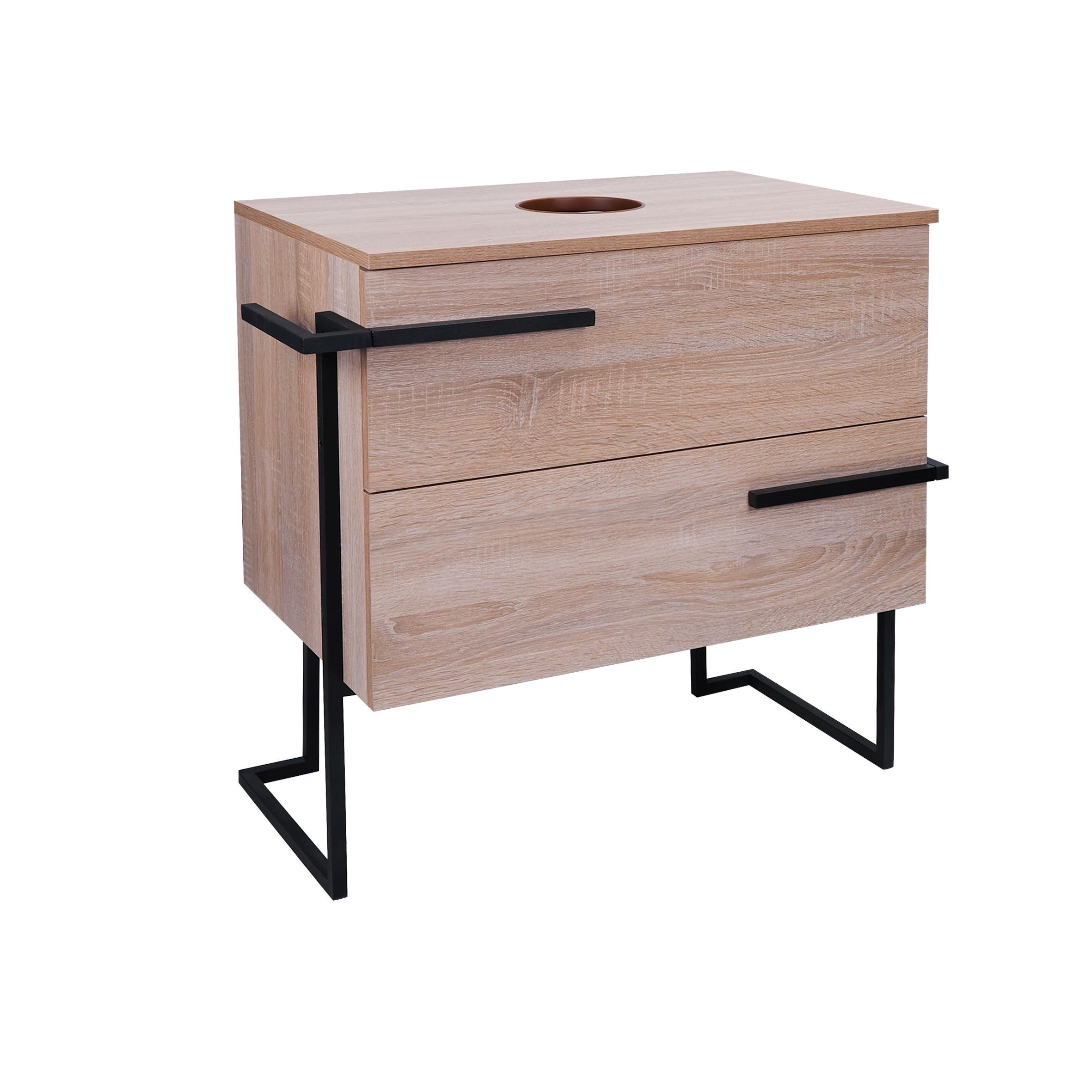 Тумба напольная Qtap Taurus oak со столешницей 700х616х437 мм Whitish (QT2480TNT703WO)