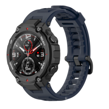 Ремінець силіконовий для смарт годинника Amazfit T-Rex A1918&A1919/T-Rex Pro A2013 з викрутками Dark Blue (0235-6) - фото 2