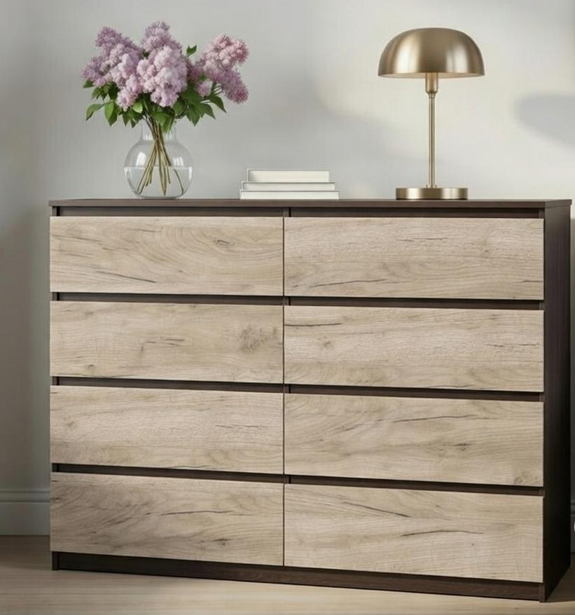 Комод большой Мастер Форм Брайт Венге/Дуб крафт серый