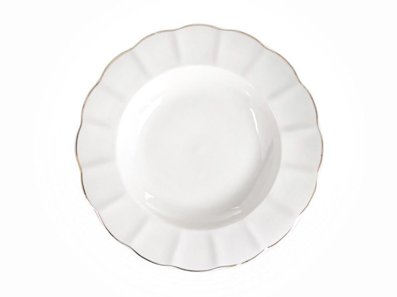 Тарелка фарфоровая суповая Lefard royal gold 26 см (949-017-2)