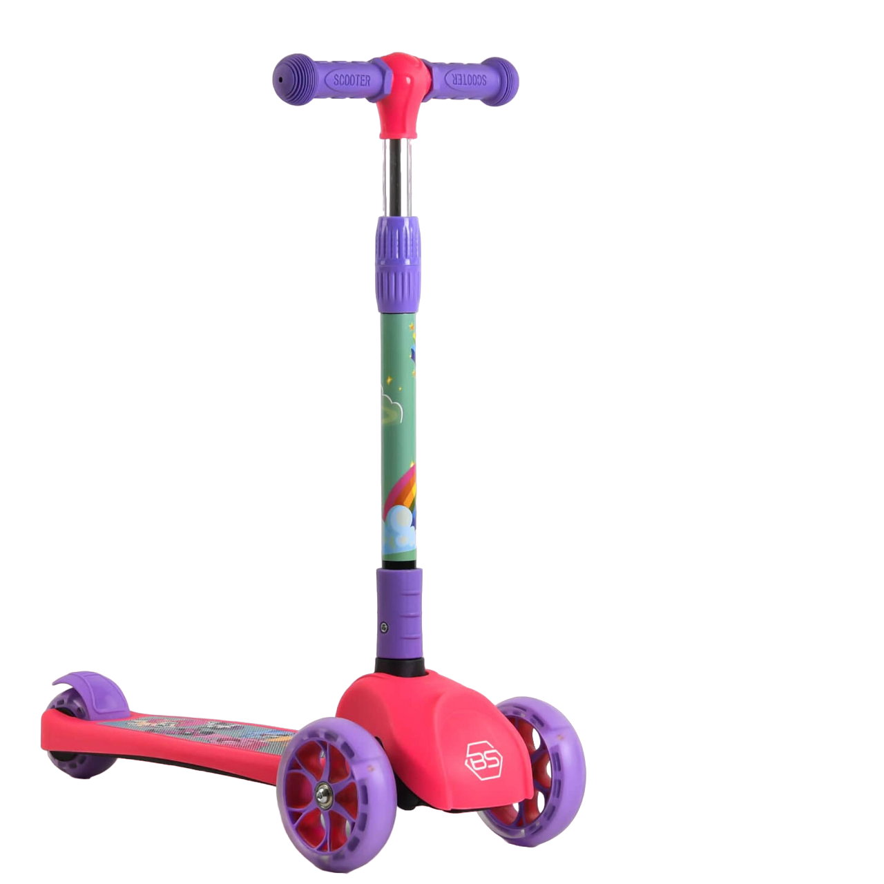 Самокат трехколесный Best Scoter 68055 Розовый (11239364)