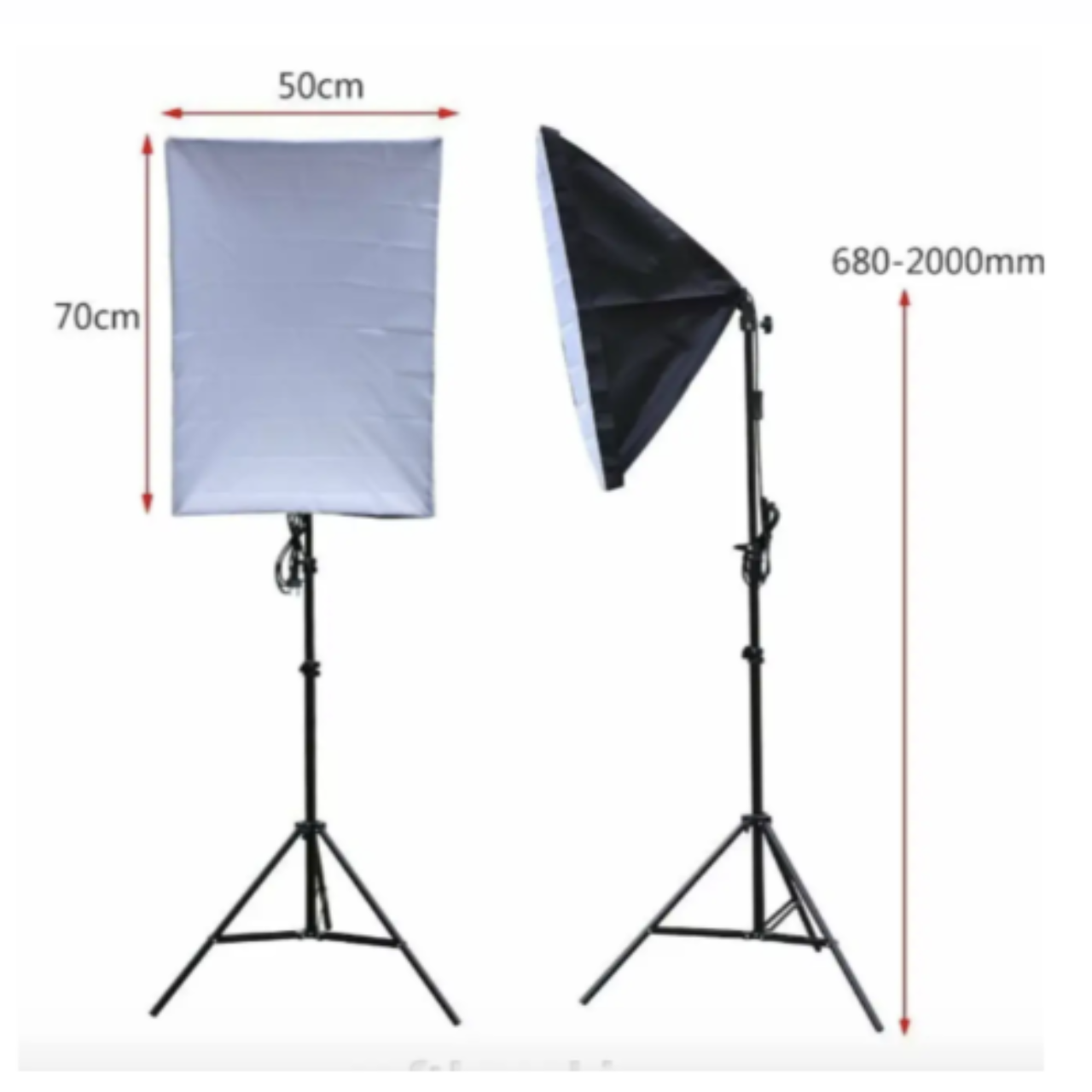 Комплект постоянного студийного света Софтбокс 50х70 см/LED лампа 50W/штатив 210 см (S166) - фото 4 Комплект постоянного студийного света Софтбокс 50х70 см/LED лампа 50W/штатив 210 см (S166) - фото 4