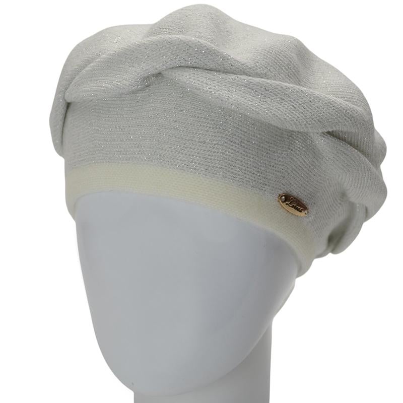 Берет женский двойной Lirus Сияние Молочный (29436059) - фото 1
