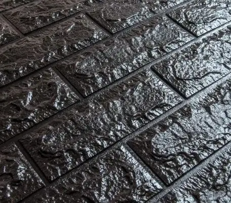 3D-панель декоративна самоклеюча під цеглу 700x770x3 мм Чорний (BN3-010) - фото 3