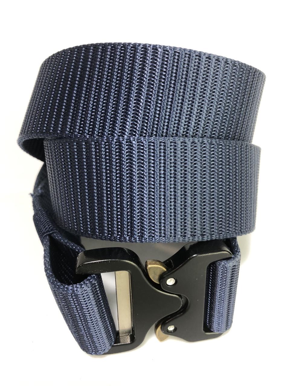 Ремінь чоловічий із тканини плетений Синій (РК23)