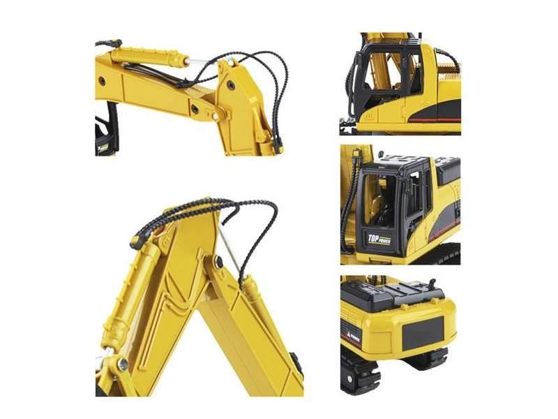 Машинка-экскаватор Hui Na Toys металлический с отбойником (1911) - фото 7 Машинка-экскаватор Hui Na Toys металлический с отбойником (1911) - фото 7