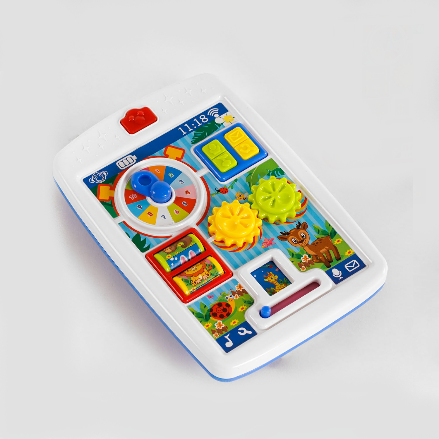 Інтерактивний планшет TK Group 90660/24 українською мовою/підсвічування/казка/пісні/аналоговий годинник/тріскачка/шестерні/в коробці (25425478)