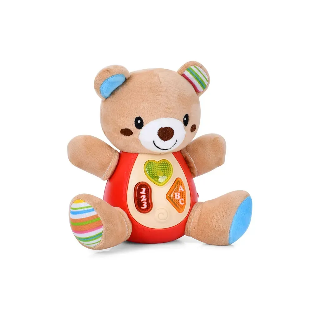 Интерактивная игрушка Мишка со свето-звуковыми эффектами из текстиля 17 см Разноцветный (150-98-1913-8)