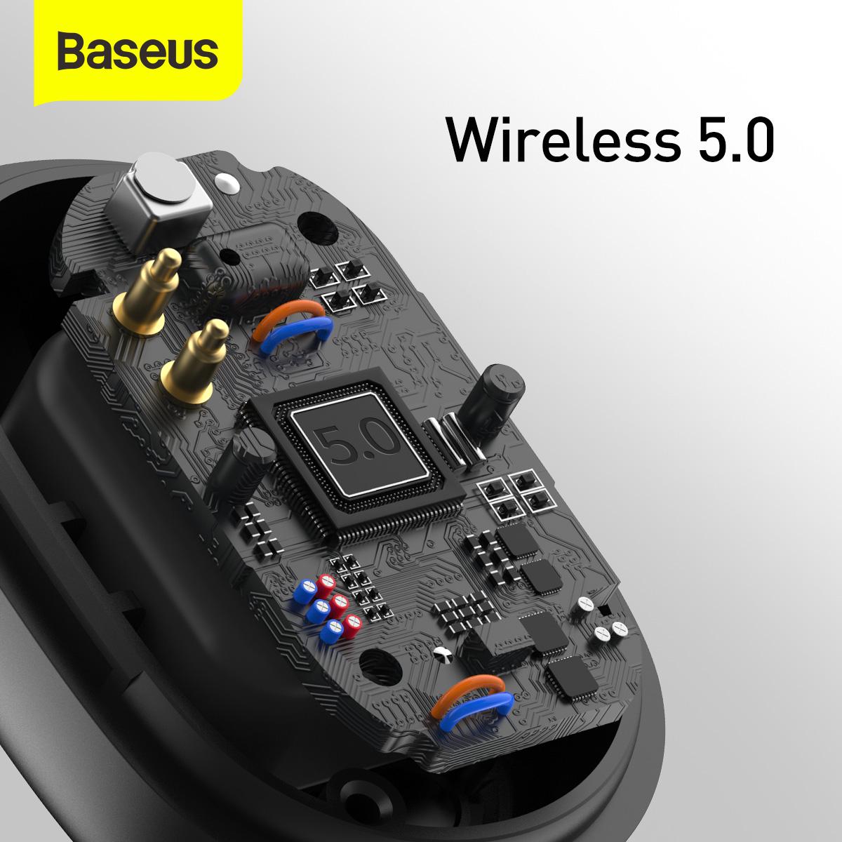 Беспроводные наушники Bluetooth BASEUS Encok True Wireless Earphones WM01 Plus NGWM01P-02 Black - фото 14