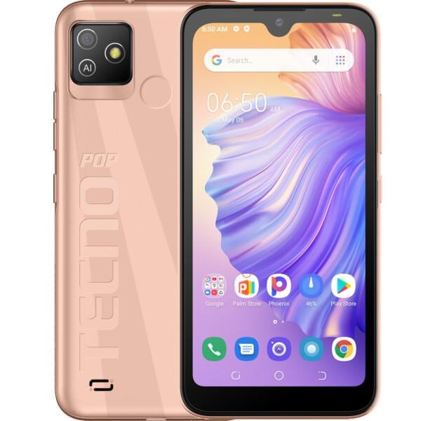 Смартфон Tecno POP 5 Go BD1 4895180771033 UA-UCRF 1/16 Gb Mist Copper (81824) - фото 1