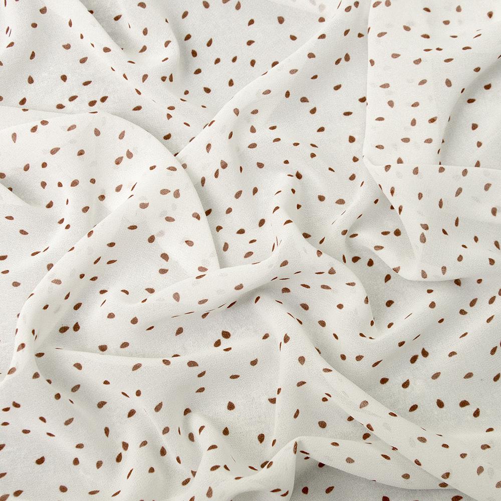 Ткань шифон платяная Бубки 95 г/м2 150 см Белый (16489)