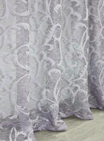 Тюль у вітальню/спальню Блідий жаккард Лавандовий (1089т) - фото 4