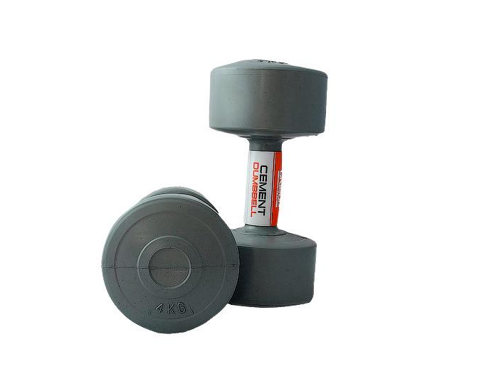 Гантелі пластикові LiveUP Cement Dumbell 2х4 кг Сірий (LS2003-4)