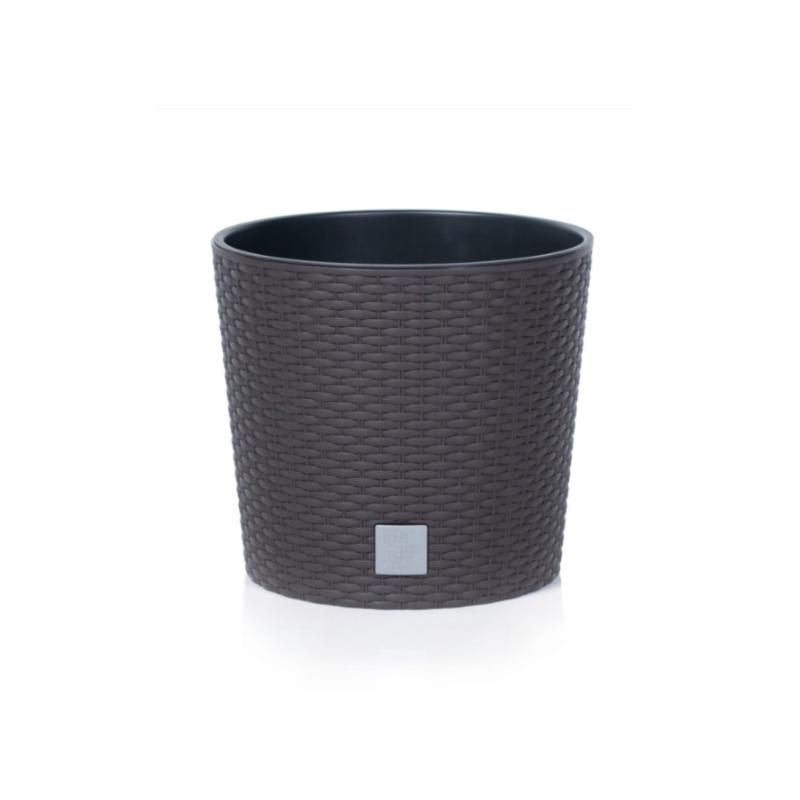 Горшок для цветов Prosperplast Rato со вставкой 2в1 Н-19 см Коричневый (71998-440)