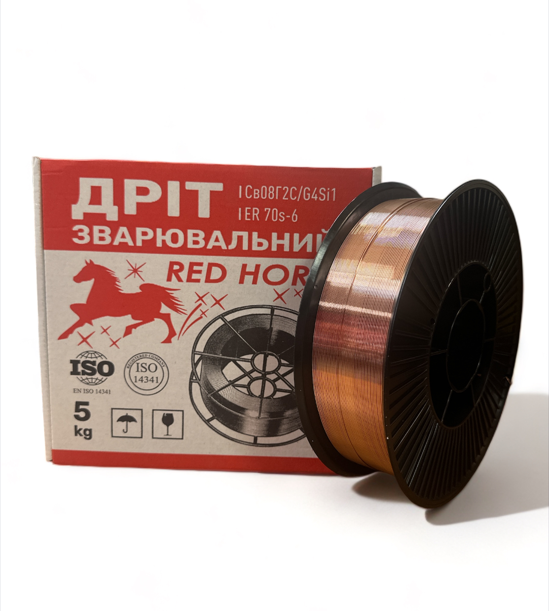 Сварочная проволока Red Horse ER70S-6 1,0 мм 5 кг (745) - фото 1