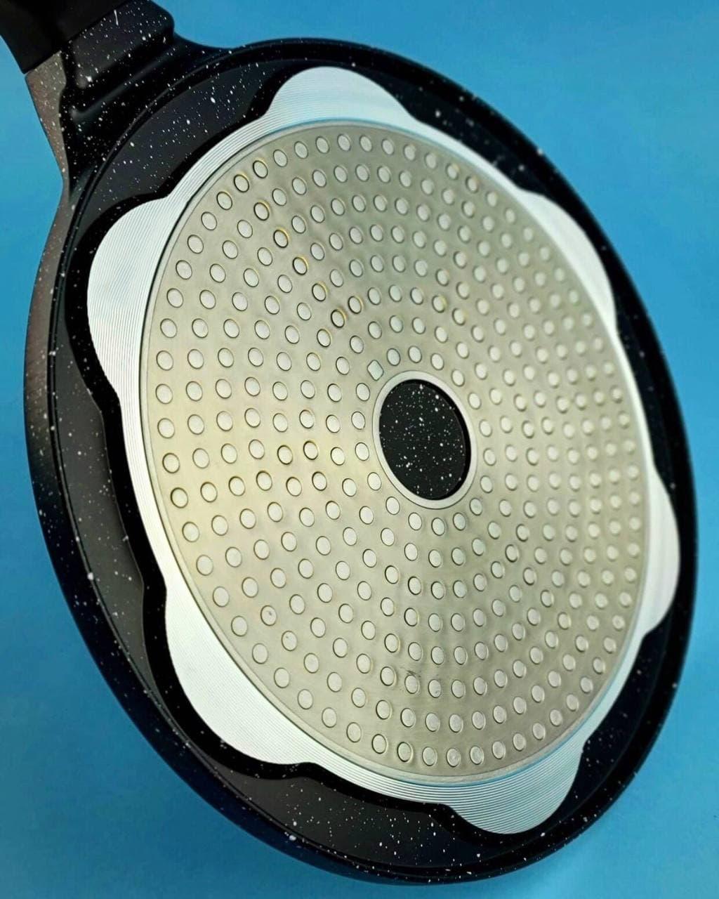 Сковорідка для млинців Edenberg з антипригарним мармуровим покриттям 27 см (EB-7512) - фото 5 Сковорідка для млинців Edenberg з антипригарним мармуровим покриттям 27 см (EB-7512) - фото 5