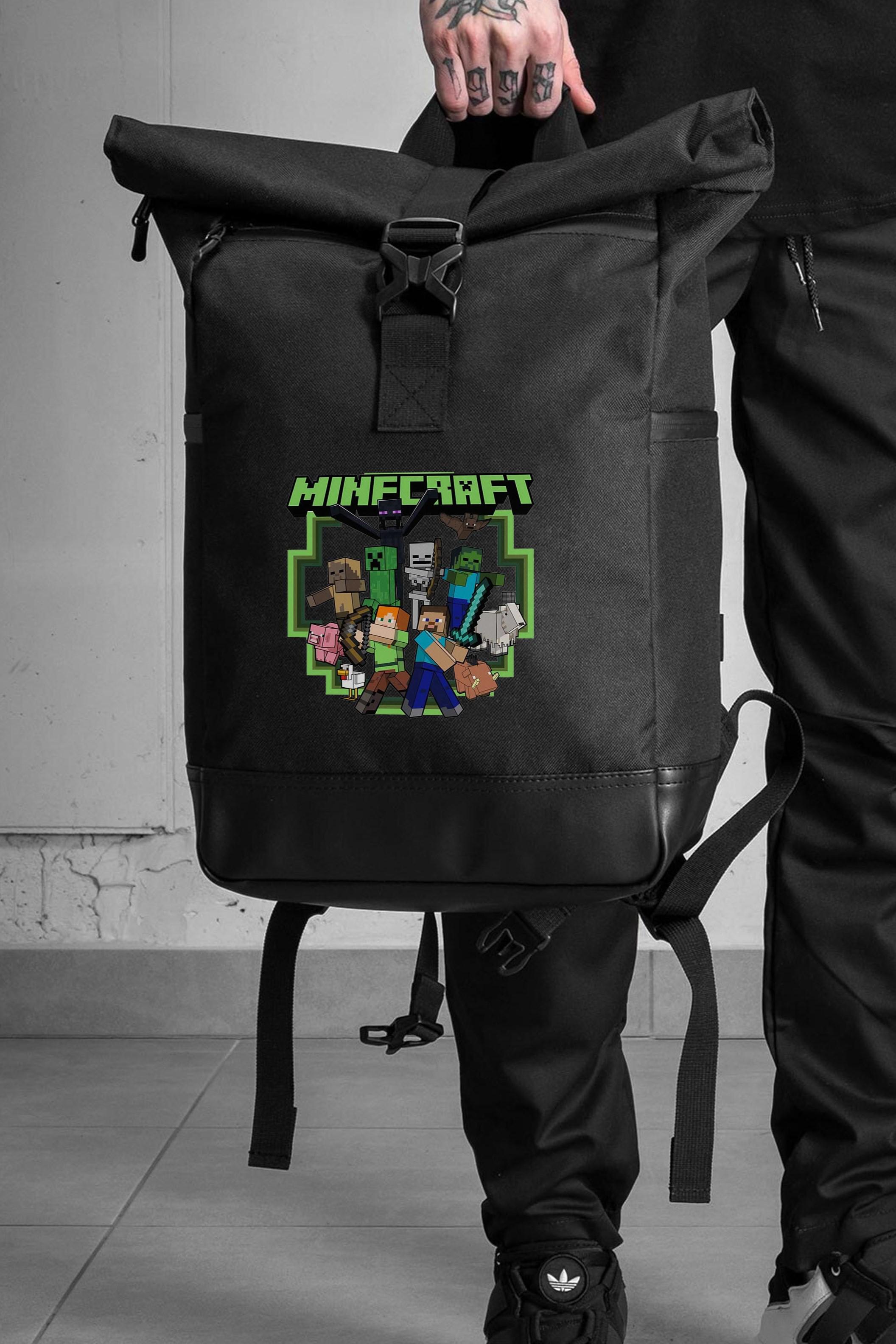 Роллтоп повседневный Without с принтом Майнкрафт Black (8055264)