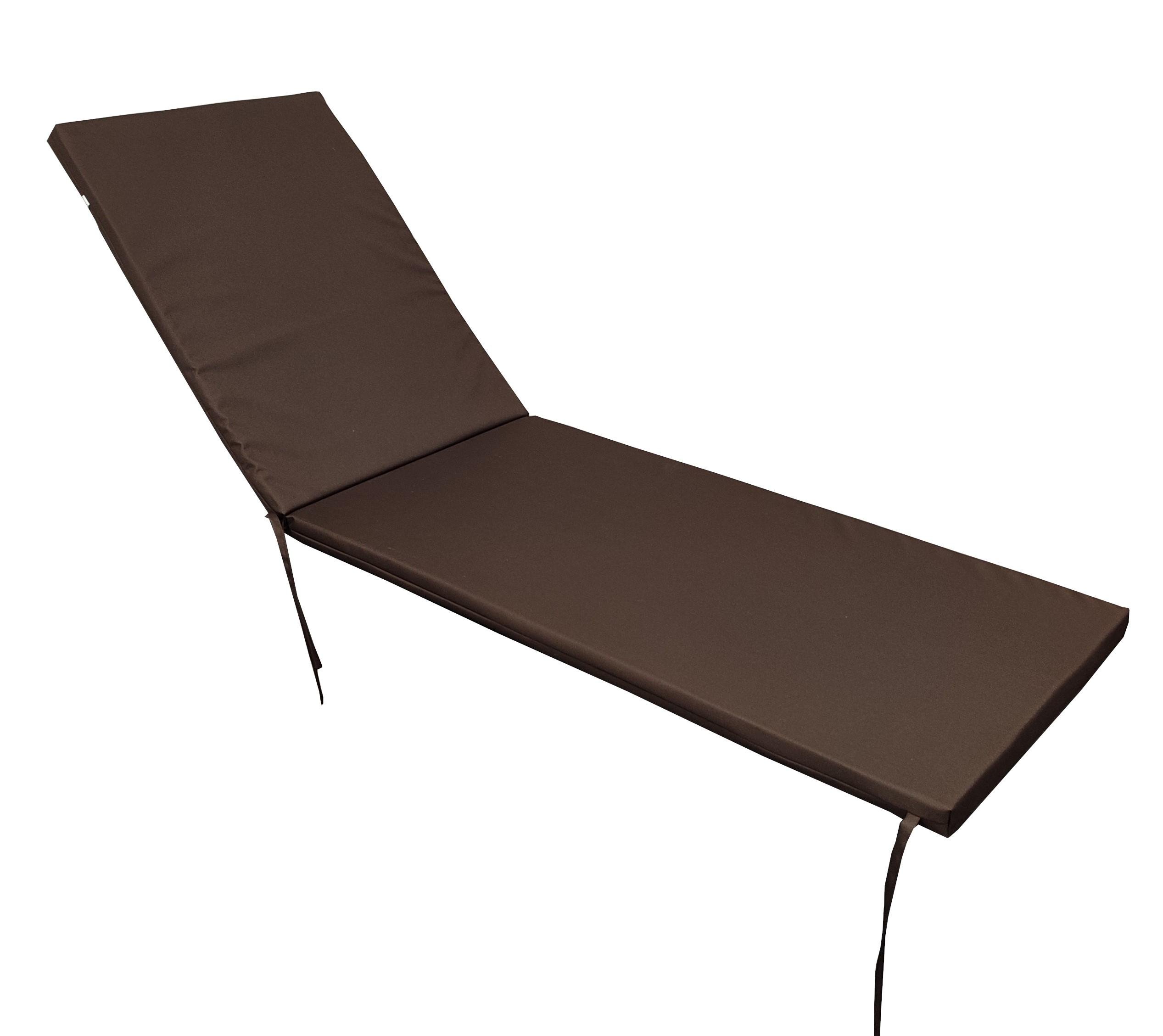 Матрас для шезлонга eGarden RIO 195x58x4 см Коричневый (5737) - фото 1