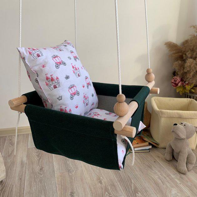 Дитяча гойдалка Infancy Карети Зелений (5747986)