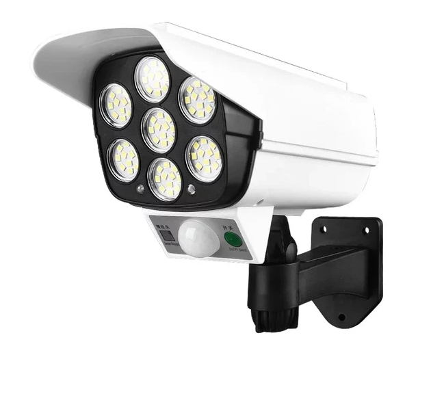 Ліхтар вуличний на сонячній батареї у вигляді камери CL877A 180W з пультом та датчиком руху 2400 мАг