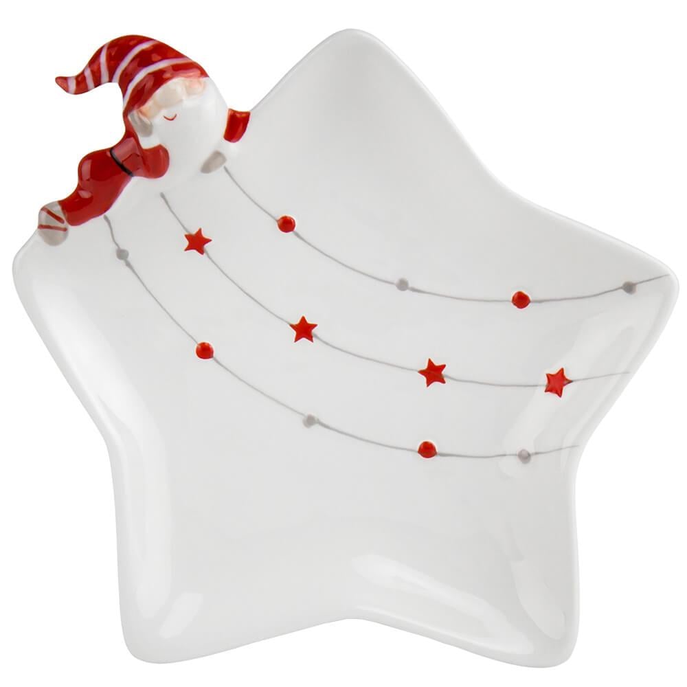 Блюдо Elisey Новогодняя звезда 21,2 см Серебряный (UD-243-N-14)