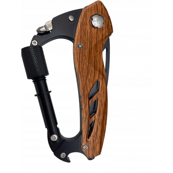 Мультитул JB Tacticals 6в1 карабин с ножом Коричневый (2491492904)