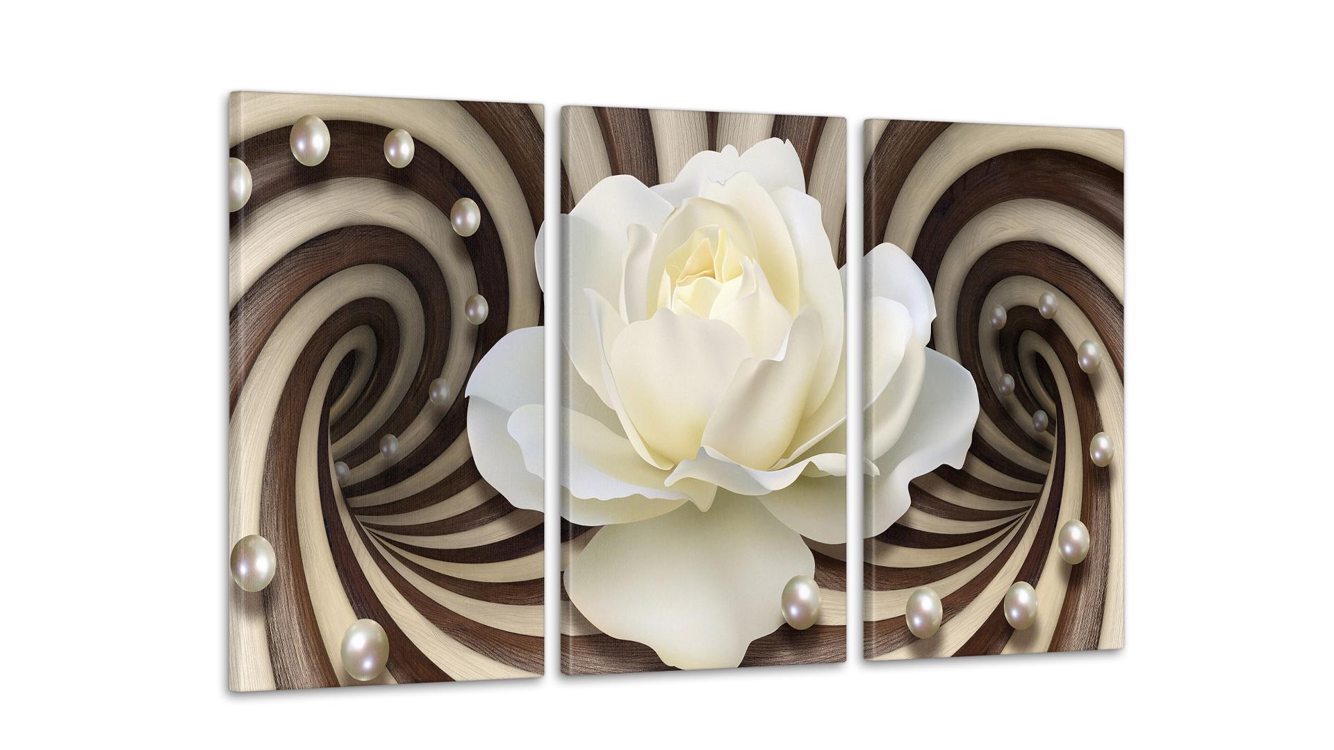 Модульная картина Цветок Абстракция 53x100 см (Art-55_3А)