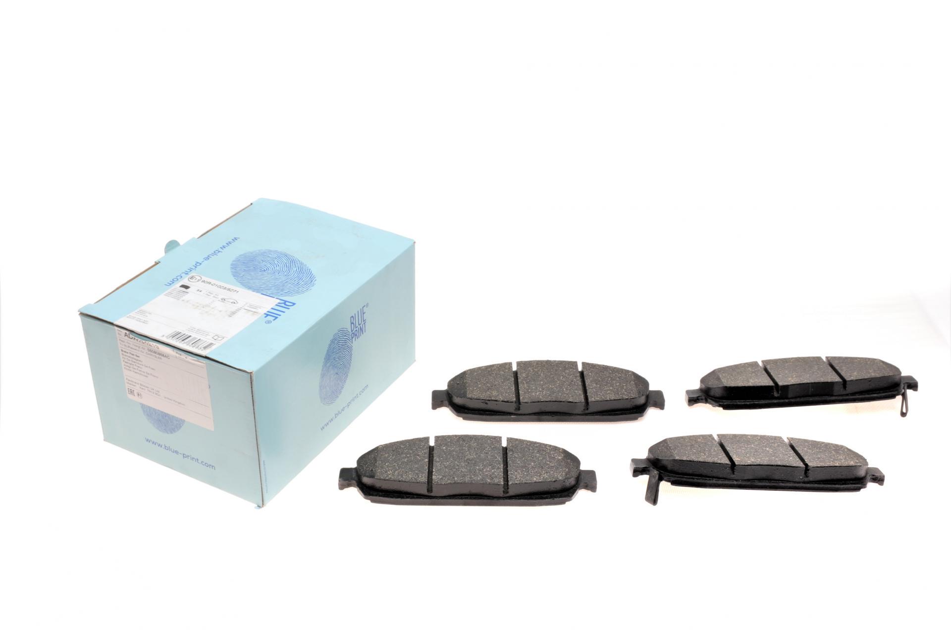 Колодки гальмівні передні BLUE PRINT Jeep Grand Cherokee/ Commander 3.0 CRD/4.7-5.7 05-11 Akebono (ADA104219 BLUE PRINT)