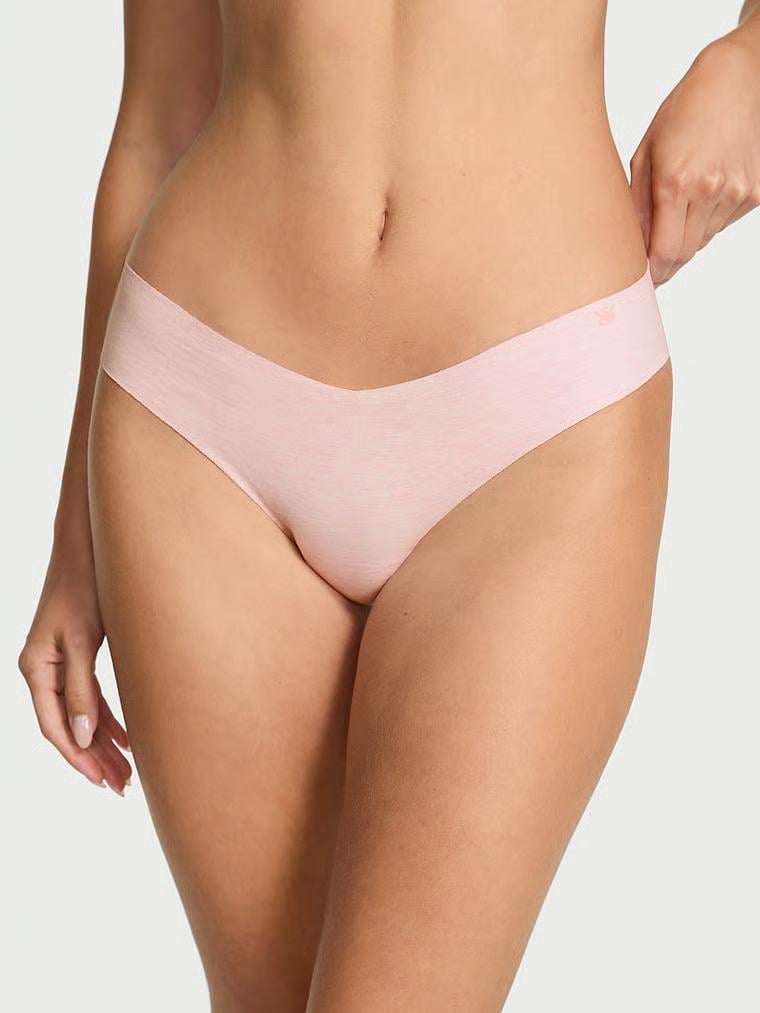 Трусики бесшовные Victoria's Secret No-Show Cotton Thong Panty L Розовый (27152567)