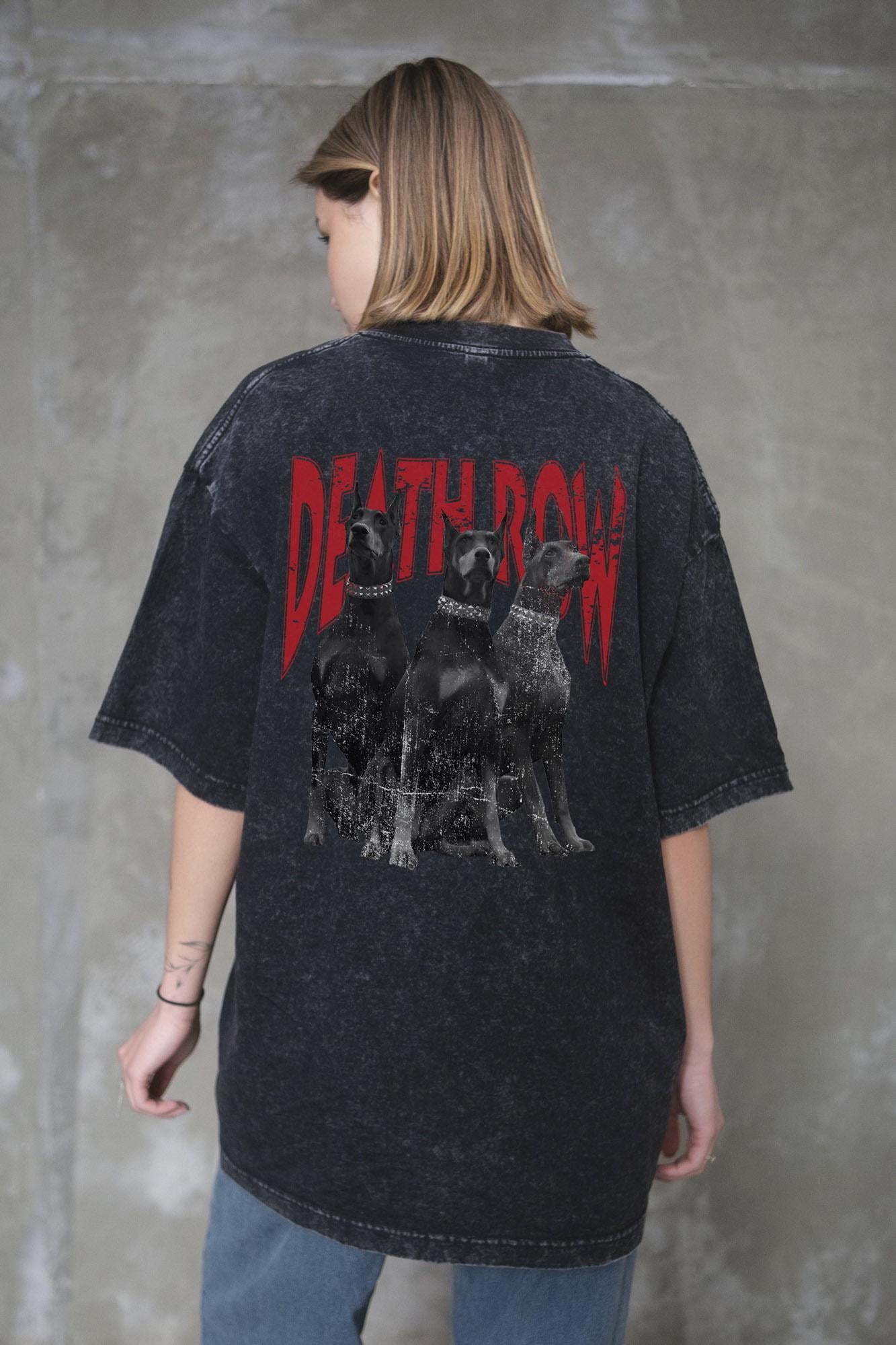 Футболка виварена Without Washed Оверсайз з принтом Deathrow S/M Black (S/M 8056134 8056135) - фото 5