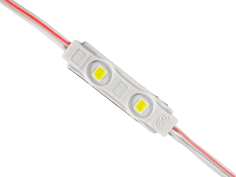 Светодиодный модуль SMD2835 2 LED mini 12В 0.3Вт IP54 холодный белый (5820)