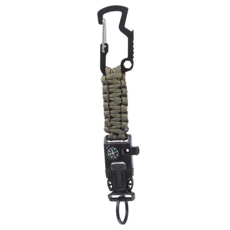 Мисливський браслет туристичний Paracord Fire Starter Bracelet TY-1616 Чорний (1008593-Khaki) - фото 2