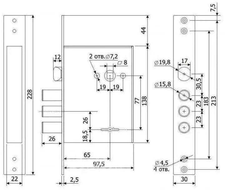 Сувальдный замок 442L 5 ключей без соответствующей планки Хром (1-30183) - фото 2 Сувальдный замок 442L 5 ключей без соответствующей планки Хром (1-30183) - фото 2