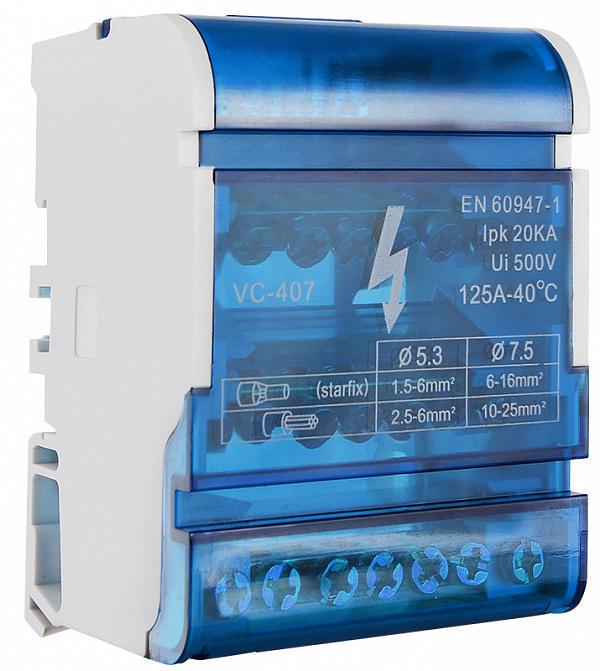 Шина на DIN-рейку в корпусі 4х7 груп (33398473)