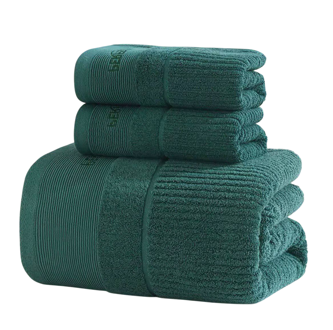 Набор полотенец Perfect Style 3в1 Темно-зеленый (NR3in1BathGreenPerfect) - фото 6 Набор полотенец Perfect Style 3в1 Темно-зеленый (NR3in1BathGreenPerfect) - фото 6