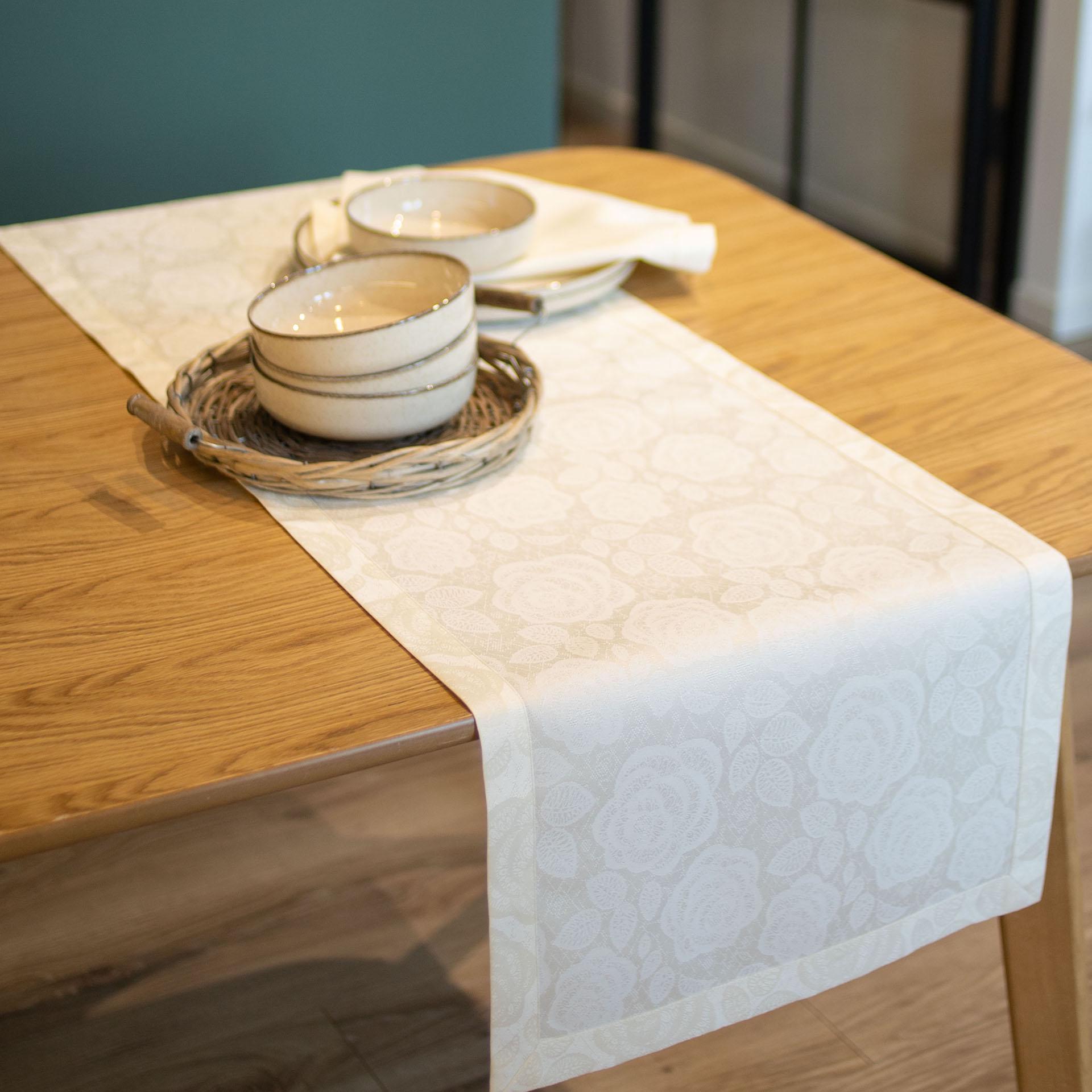 Доріжка жакардова Едельвіка Камелія 2,40x0,40 м Молочний кремовий (420-23/00) - фото 2 Доріжка жакардова Едельвіка Камелія 2,40x0,40 м Молочний кремовий (420-23/00) - фото 2