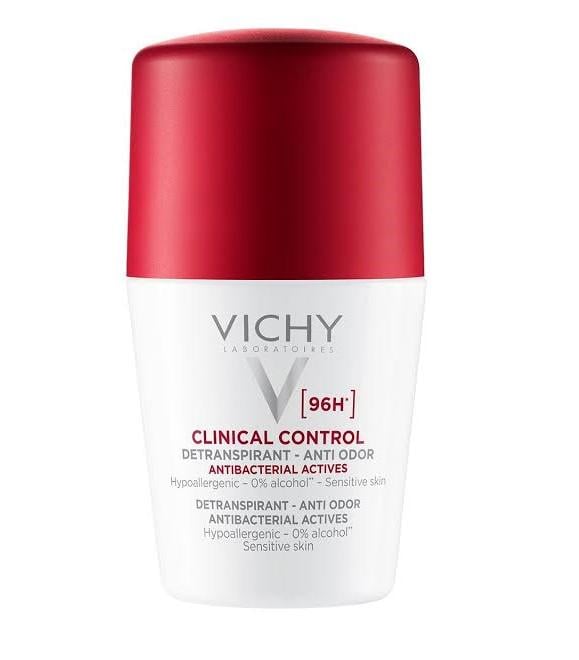 Дезодорант-антиперспирант шариковый Vichy Deo Clinical Control 96H Deodorant против чрезмерного потоотделения и запаха 96 час.