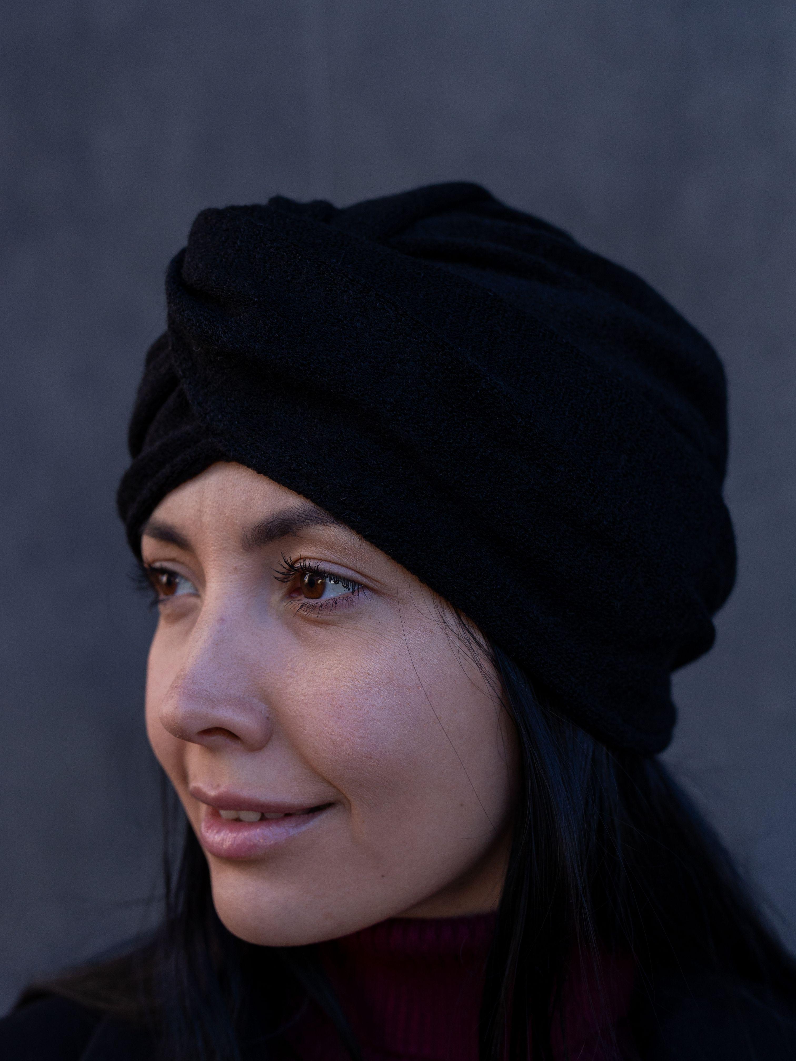 Тюрбан зимова D.Hats з ангори Чорний (31436288)